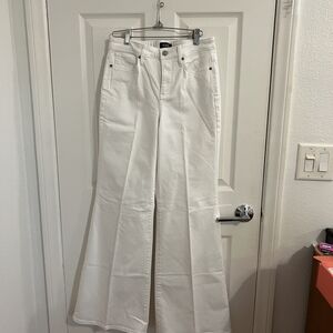 NYDJ White Wide-Leg High-Rise Jeans for Women